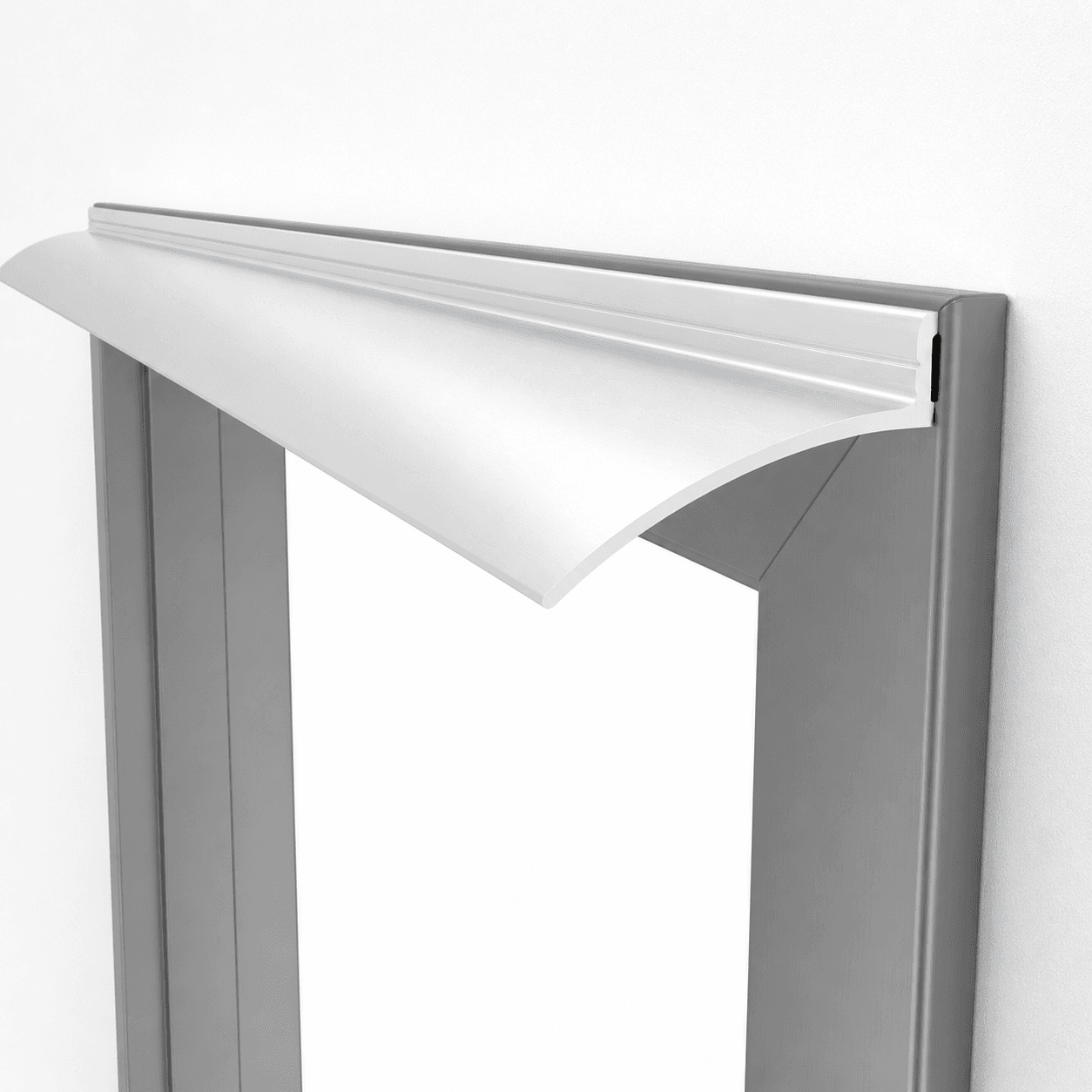 Aluminum drip cap for exterior doors